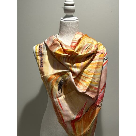 HERMES Feux Du Ciel Scarf - Excellent Condition - RARE/Vintage with Box - Picture 3 of 10
